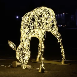DecoWoerner Luz Decorativa|Decoración De Animales>LED Fawn Hembra Para Exterior 100 Cm