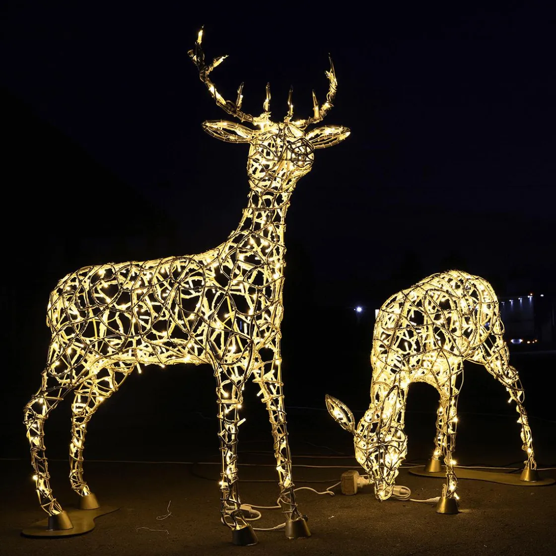 DecoWoerner Luz Decorativa|Decoración De Animales>LED Fawn Hembra Para Exterior 100 Cm