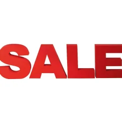 DecoWoerner Material De Rebajas>Letras "SALE" (Venta) 3D De Espuma De Poliestireno, Altura 40 Cm