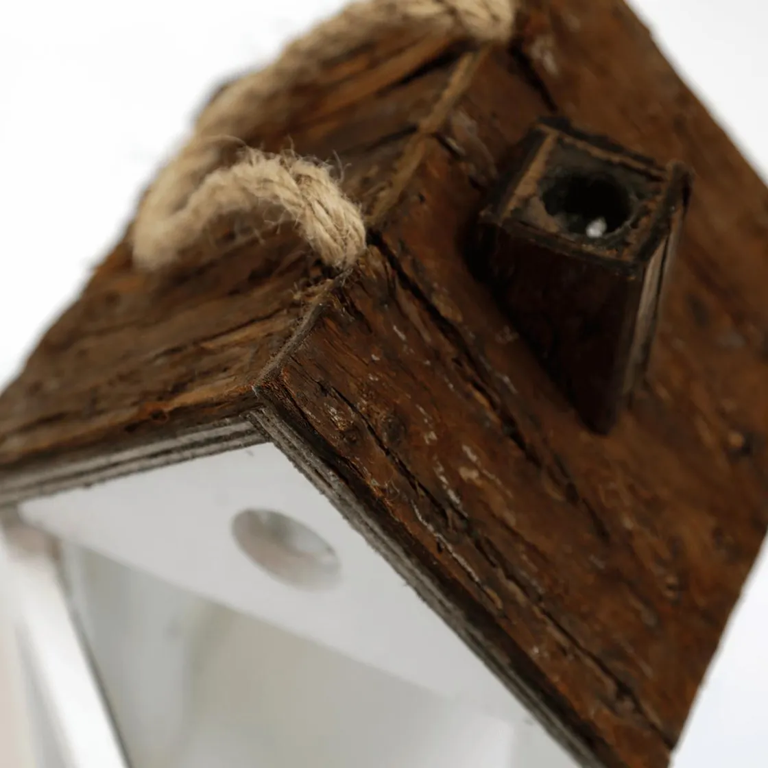 DecoWoerner Decoración Natural>Linterna Casas De Madera Set 3 Piezas Marrón