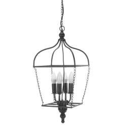 DecoWoerner Luz Decorativa|Decoración Temática>Lámpara Colgante Vintage De Metal Con Cable Y Cadena