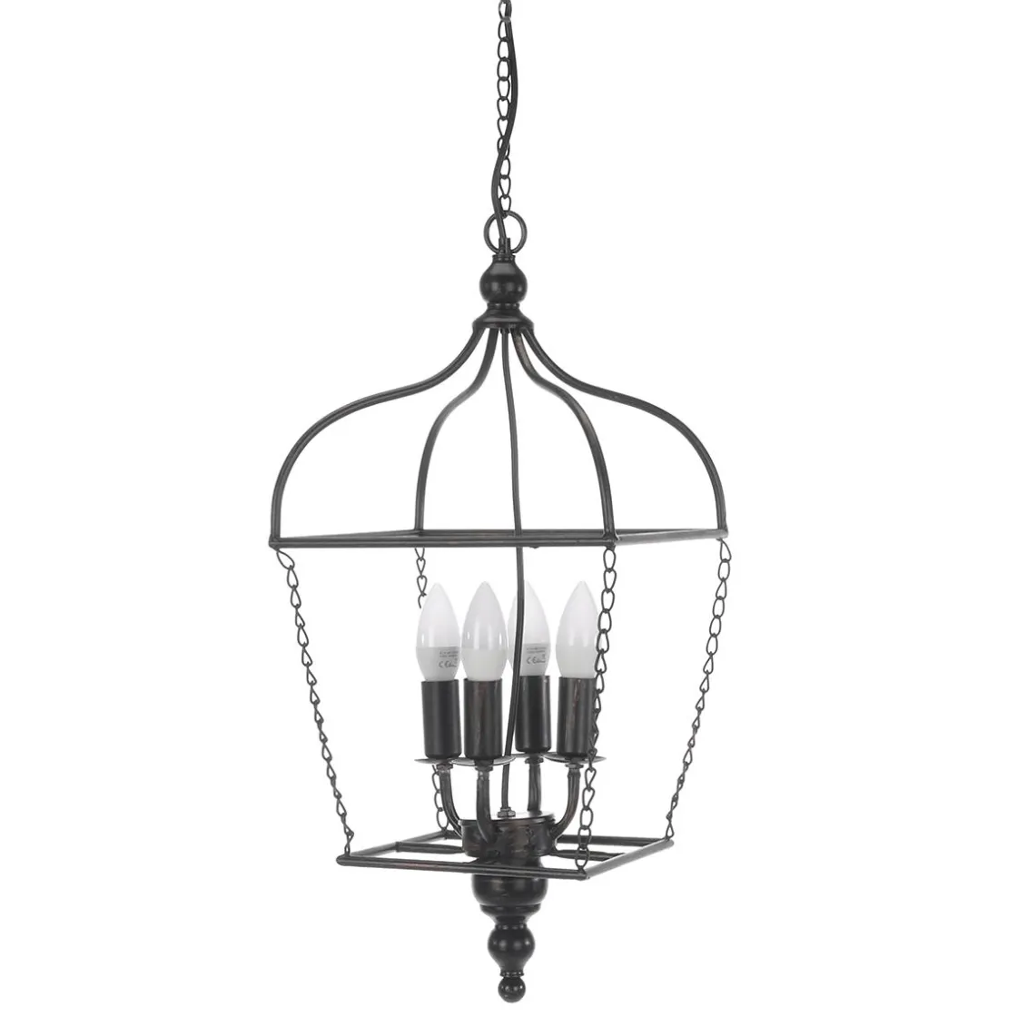 DecoWoerner Luz Decorativa|Decoración Temática>Lámpara Colgante Vintage De Metal Con Cable Y Cadena