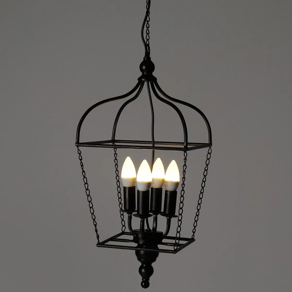 DecoWoerner Luz Decorativa|Decoración Temática>Lámpara Colgante Vintage De Metal Con Cable Y Cadena