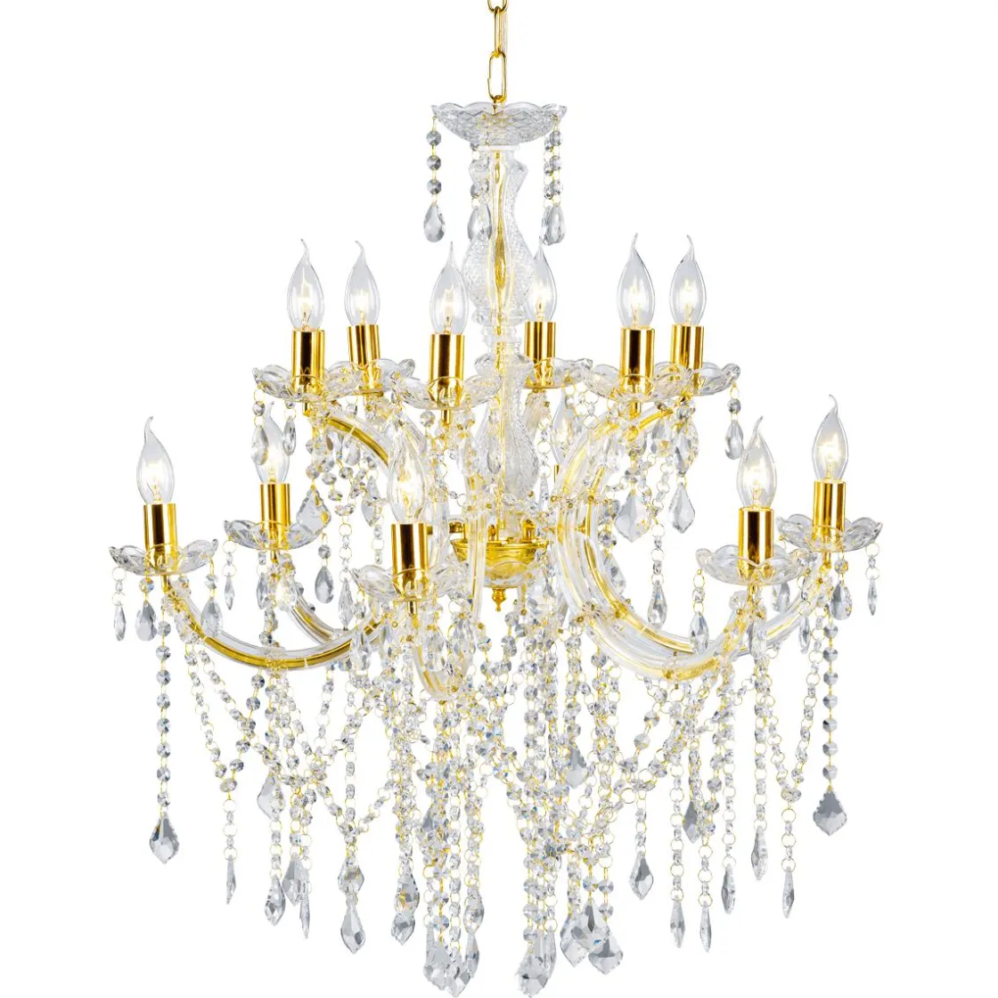 DecoWoerner Luz Decorativa|Decoración Temática>Lámpara De Cristal Deco De 78 Cm