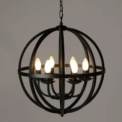 DecoWoerner Luz Decorativa|Decoración Temática>Lámpara Globo De Metal