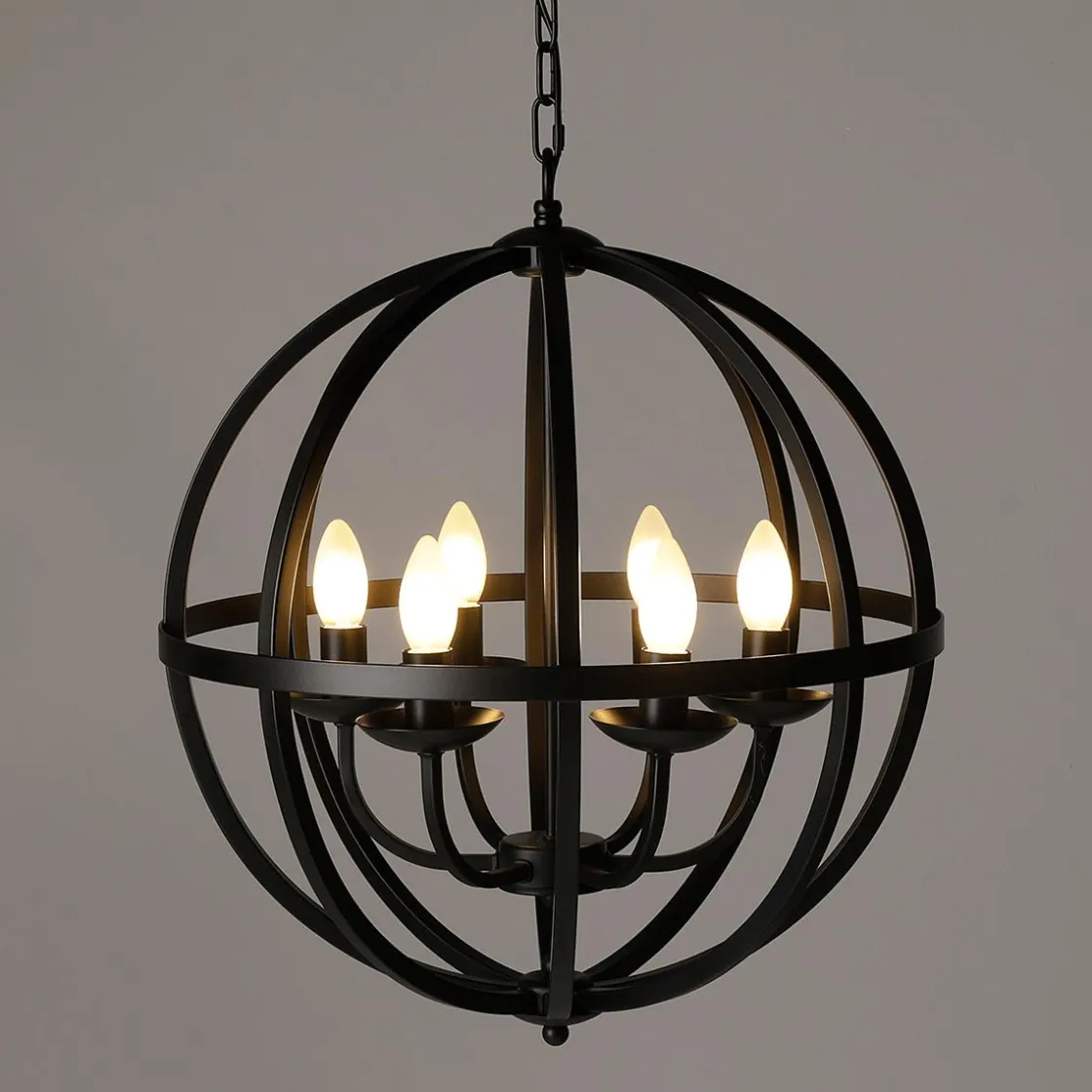 DecoWoerner Luz Decorativa|Decoración Temática>Lámpara Globo De Metal