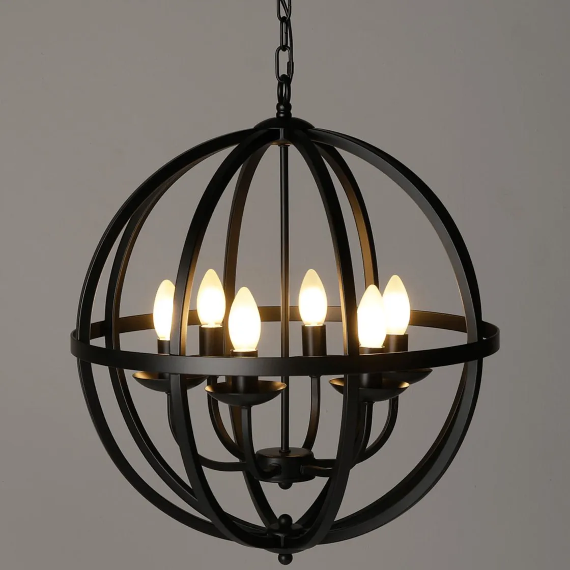 DecoWoerner Luz Decorativa|Decoración Temática>Lámpara Globo De Metal