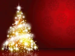 DecoWoerner Pancartas De Navidad E Invierno|Decoración Navideña Xxl>Lona XXL "Árbol De Navidad" De Lona De Camión Ignífuga 250 X 330 Cm
