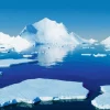 DecoWoerner Bandera Xxl|Decoración De Invierno>Lona XXL "Témpanos De Hielo En El Mar Polar" De Lona De Camión Ignífuga 300 X 400 Cm