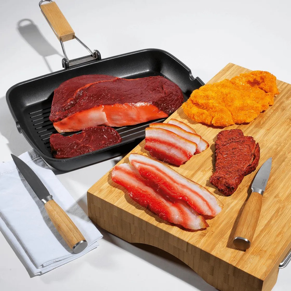 DecoWoerner Platos Y Comida Rápida|Carnes Y Embutidos>Lonchas De Bacon 17 Cm, Paquete 2 Unidades