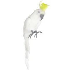 DecoWoerner Decoración De Animales|Decoración De Verano>Loro Deco Cacatúa Crestada Amarilla 11 X 45 Cm
