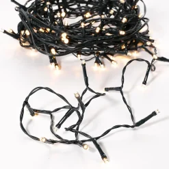 DecoWoerner Luces De Navidad>Luces De Hadas Negro 9 M, 120 LED Blanco Cálido IP44