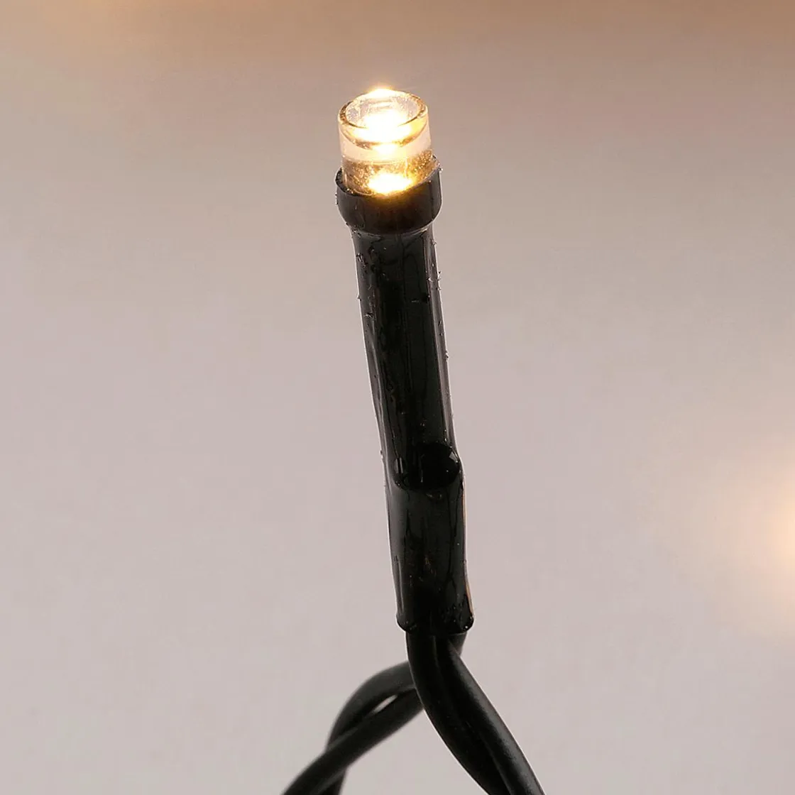 DecoWoerner Luces De Navidad>Luces De Hadas Negro 9 M, 120 LED Blanco Cálido IP44