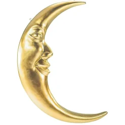 DecoWoerner Decoración Navideña Xxl>Luna Decorativa XXL Dorada, Longitud 130 Cm