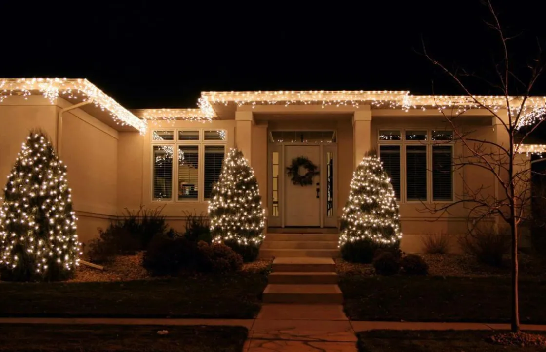 DecoWoerner Luces De Navidad>Luz Icicle Light LED 24 V Para Exteriores, 152 LED, 200 X 100 Cm