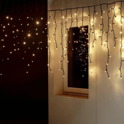 DecoWoerner Luces De Navidad>Luz Icicle Light LED Para Uso Profesional Sistema IP67, 228 LED, 300 X 100 Cm, Sin Cable