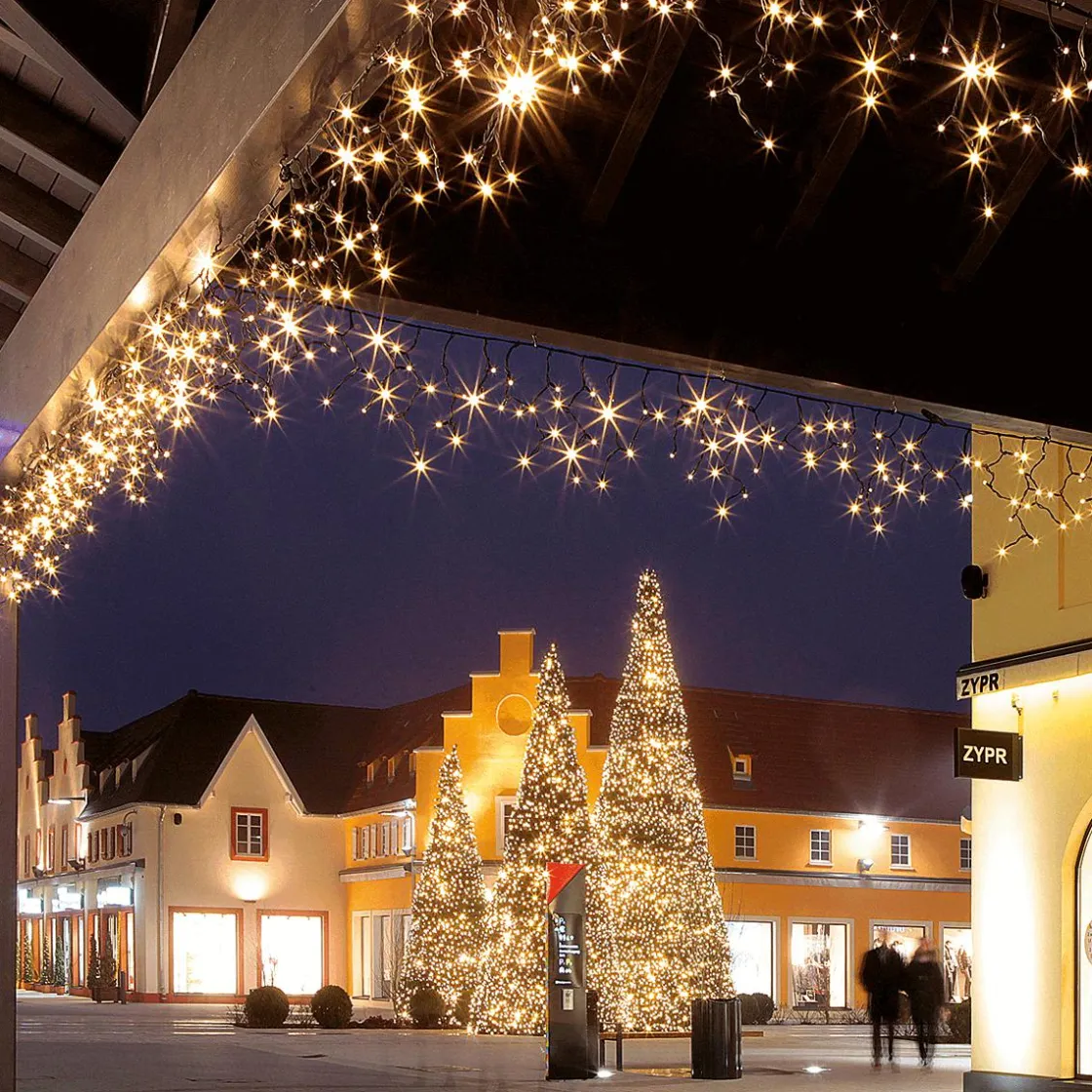 DecoWoerner Luces De Navidad>Luz Icicle Light LED Para Uso Profesional Sistema IP67, 228 LED, 300 X 100 Cm, Sin Cable