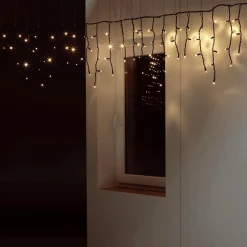 DecoWoerner Luces De Navidad>Luz Intermitente Icicle Negra IP67, 3 X 1 M