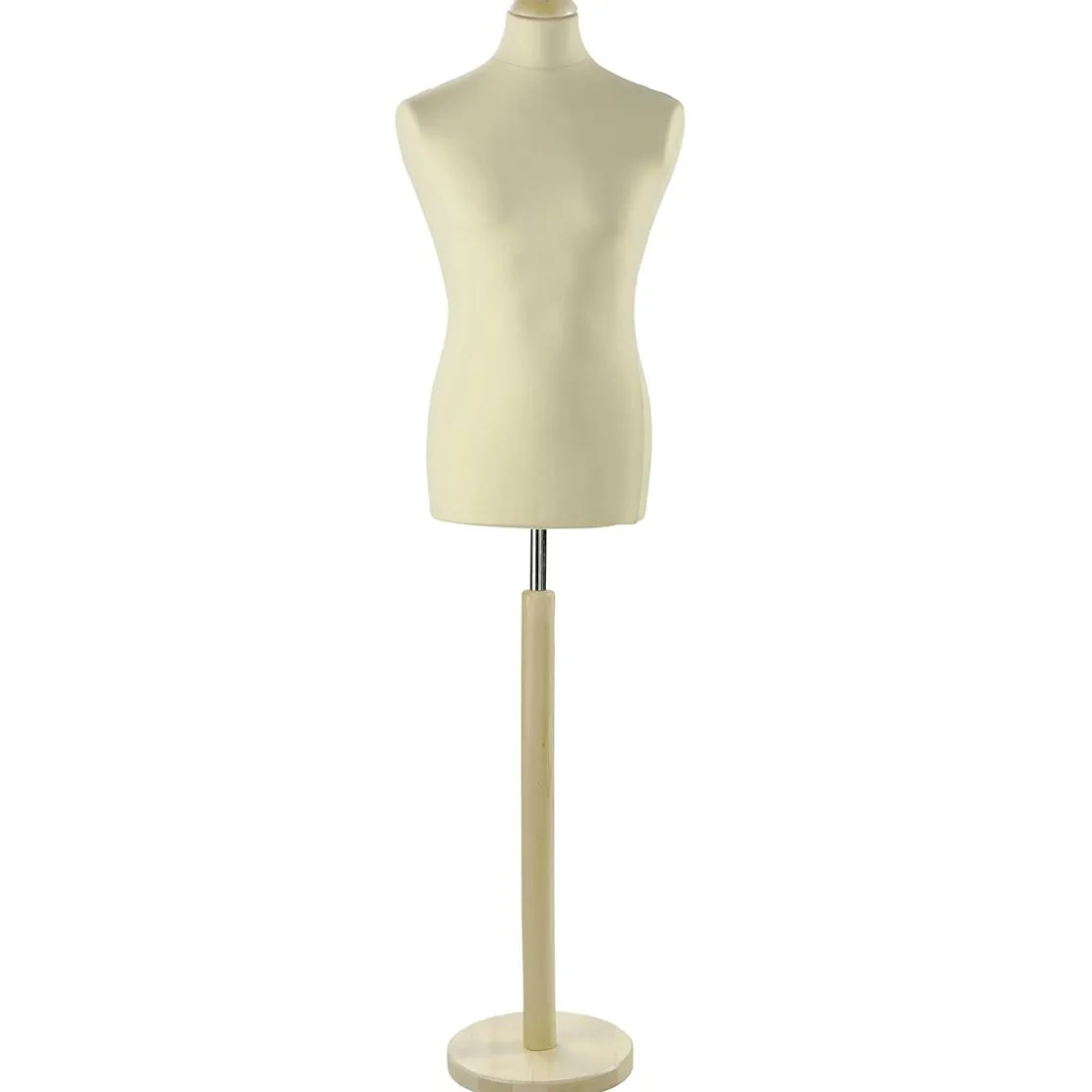 DecoWoerner Bustos De Costura>Maniquí De Costura De Hombre, Busto De 78 Cm, Color Crudo/roble Blaro