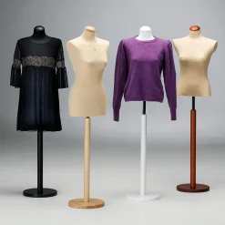 DecoWoerner Bustos De Costura>Maniquí De Costura De Mujer, Busto De 72 Cm, Color Crudo/roble Claro