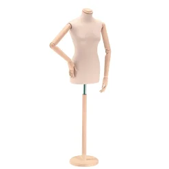 DecoWoerner Bustos De Costura>Maniquí De Costura De Mujer, Busto De 72 Cm, Color Crudo/roble Claro