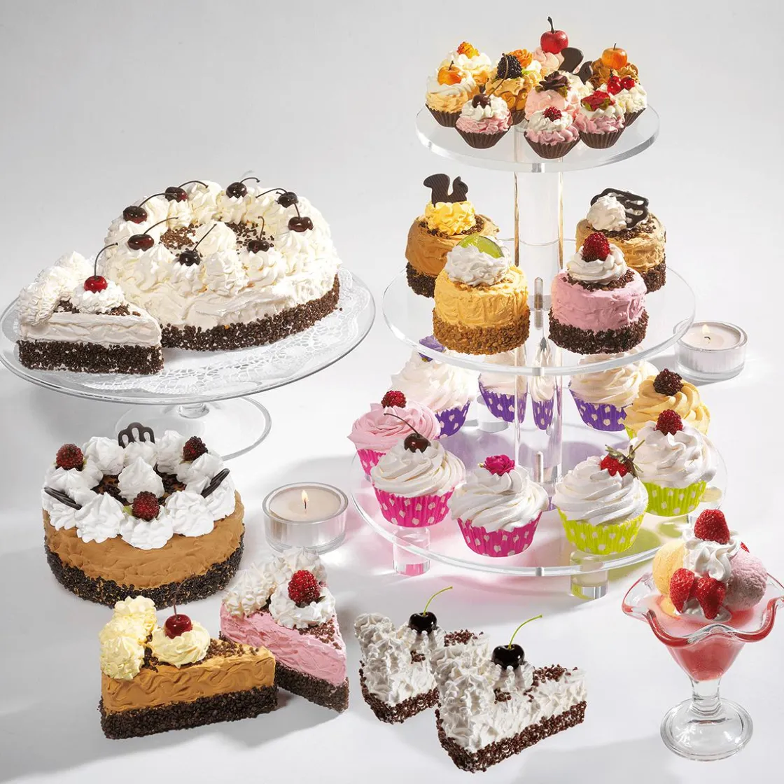 DecoWoerner Pan Y Pastel>Maniquí De Tarta De Chocolate 15 Cm Ø
