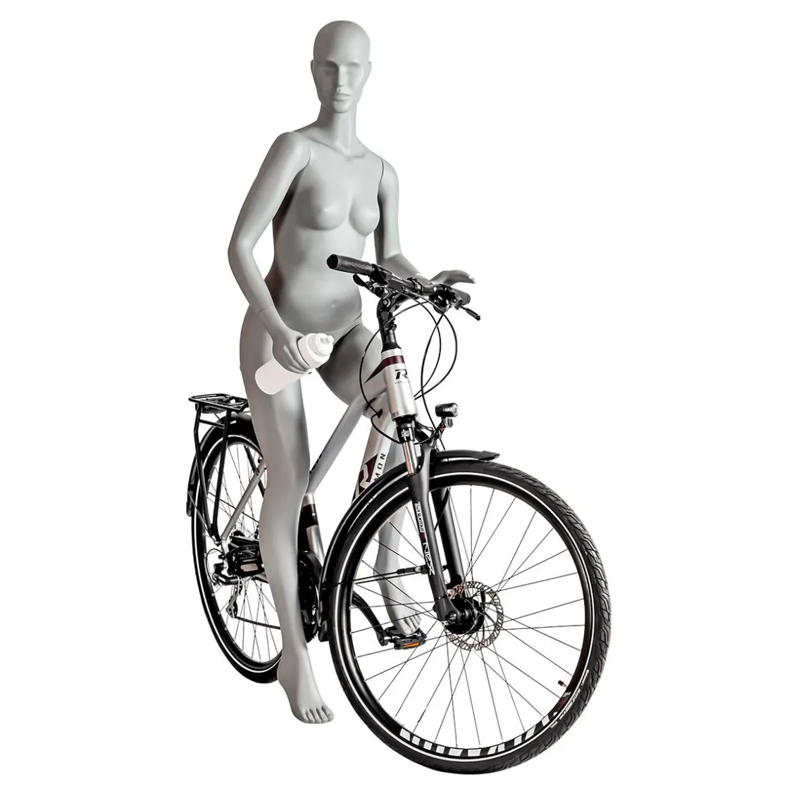 DecoWoerner Maniquíes>Maniquí Deportivo Mujer Ciclista, Caminante - Pierna Izquierda Levantada Y Brazos Izquierdos Flexionados
