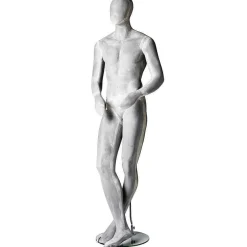 DecoWoerner Maniquíes>Maniquí Hombre ESCULTURA Pierna Cruzada Hormigón Óptico
