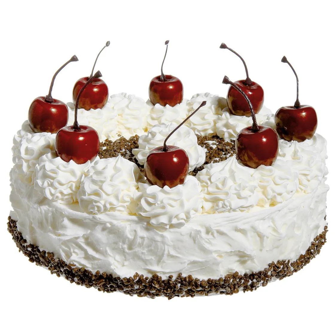 DecoWoerner Pan Y Pastel>Maniquí Para Tarta De Nata Y Cerezas 20 Cm Ø