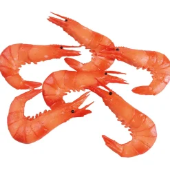 DecoWoerner Pescados Y Mariscos>Maniquíes De Gambas, Pack De 6 Piezas
