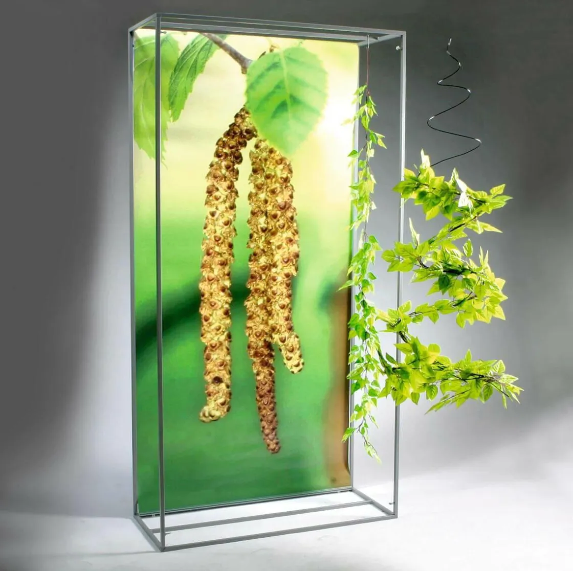DecoWoerner Expositores Para Tiendas|Ayudas Y Herramientas De Decoración>Marco Decorativo De Metal Plateado De 200 Cm De Altura