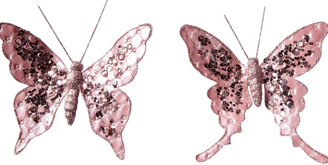 DecoWoerner Decoración De Animales|Decoración De Primavera>Mariposa Con Clip, 16 Cm, 2 Piezas, da