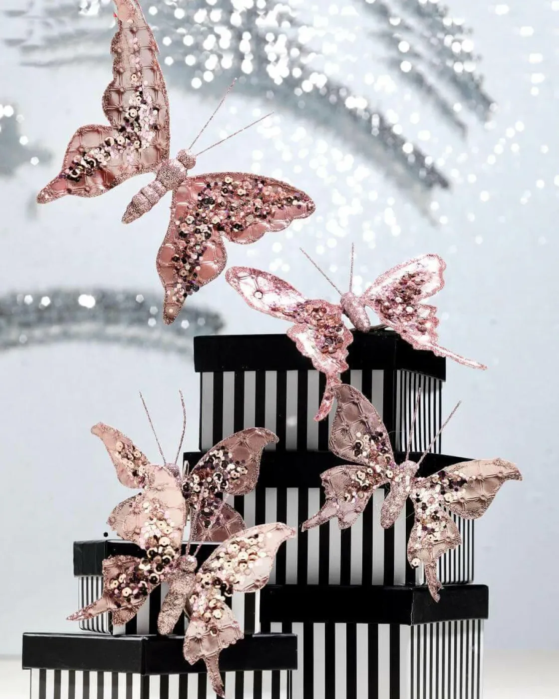 DecoWoerner Decoración De Animales|Decoración De Primavera>Mariposa Con Clip, 16 Cm, 2 Piezas, da