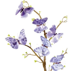 DecoWoerner Decoración De Animales|Decoración De Primavera>Mariposas Decorativas, 10 Cm, Color Morado, 6 Piezas