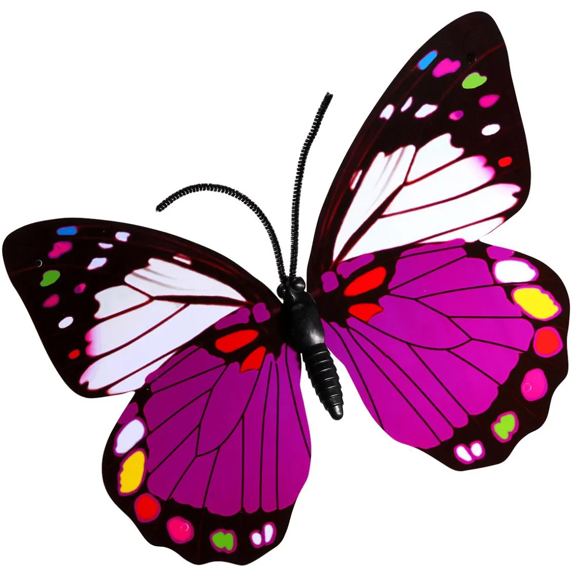 DecoWoerner Decoración De Animales|Decoración De Primavera>Mariposas Decorativas Morado 40 Cm 3 Piezas