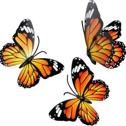 DecoWoerner Decoración De Animales|Decoración De Primavera>Mariposas Decorativas 40 Cm 3 Piezas
