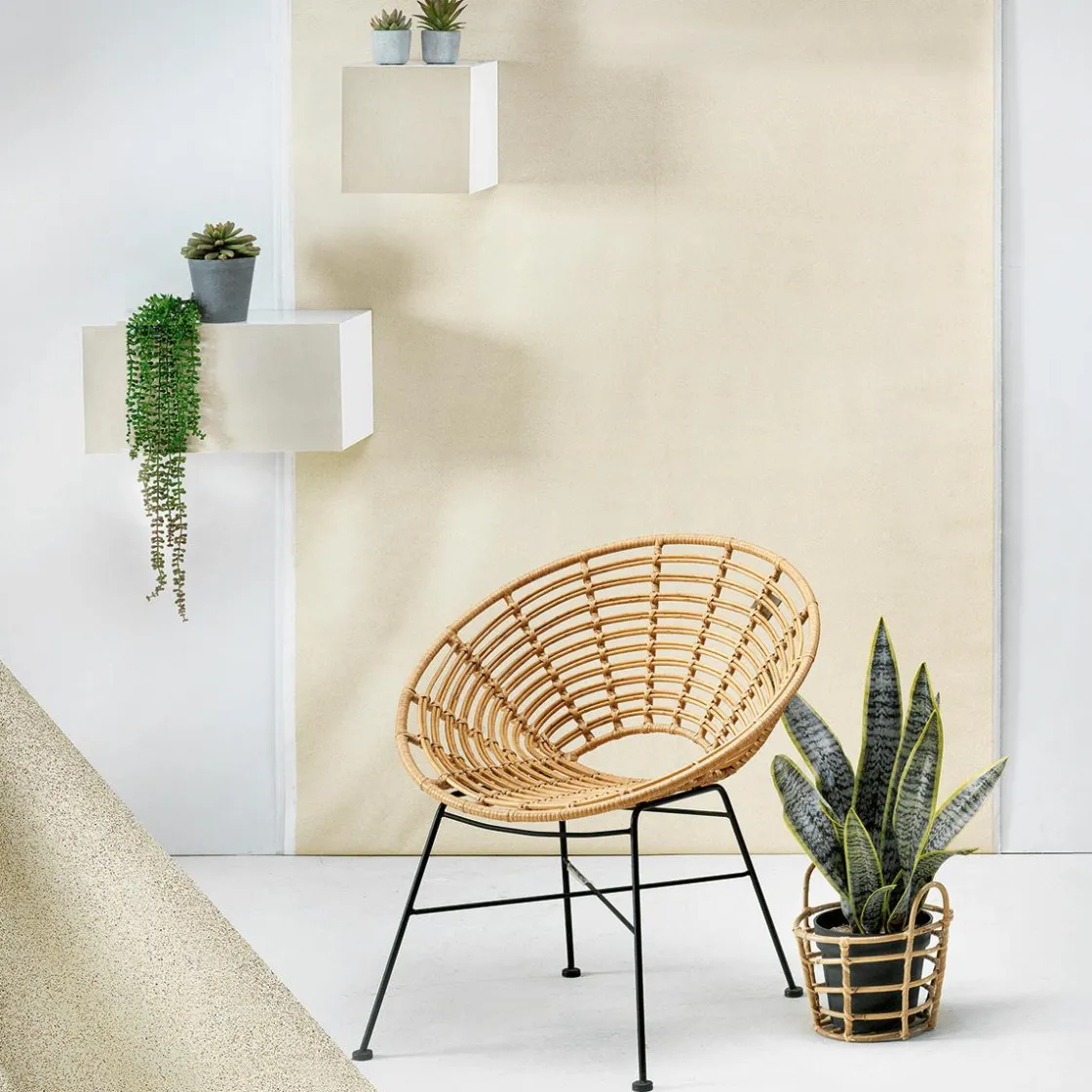 DecoWoerner Telas|Decoración De Verano>Material Arenoso Con Arena Imitación, 135 Cm De Anchura, 3 M