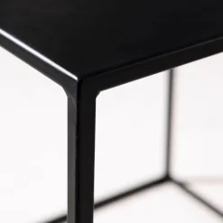 DecoWoerner Expositores Para Tiendas|Macetas Y Artículos De Decoración>Mesa De Metal 45 X 45 Cm, Negra