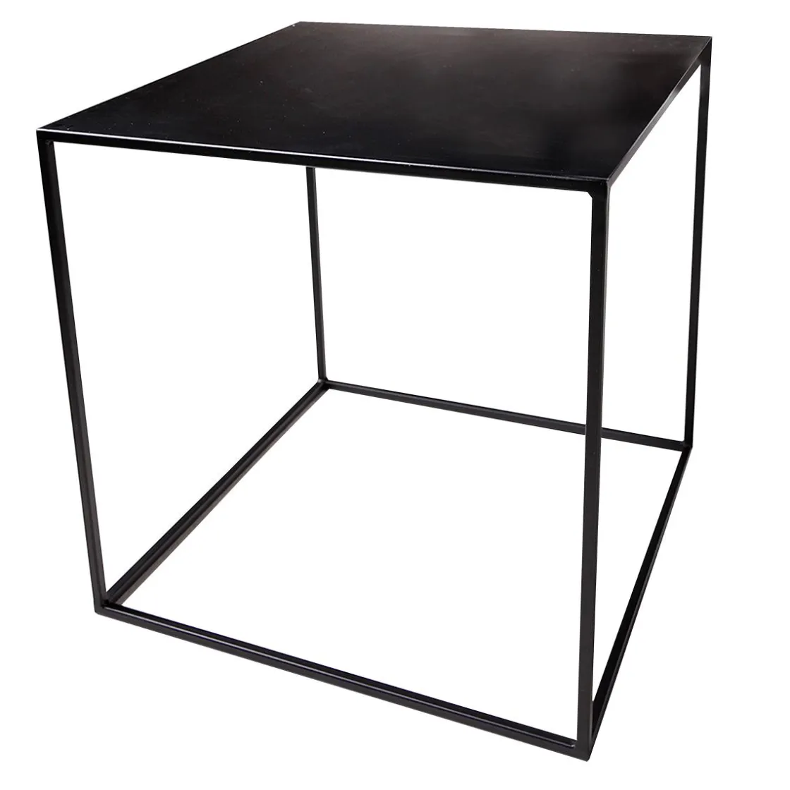 DecoWoerner Expositores Para Tiendas|Macetas Y Artículos De Decoración>Mesa De Metal 45 X 45 Cm, Negra