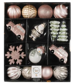 DecoWoerner Bolas De Navidad>Mezcla De Bolas De Navidad Caja 30 Piezas Ø 6 Cm