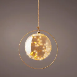 DecoWoerner Luces De Navidad>Micro Bola LED 26 Cm Dorada