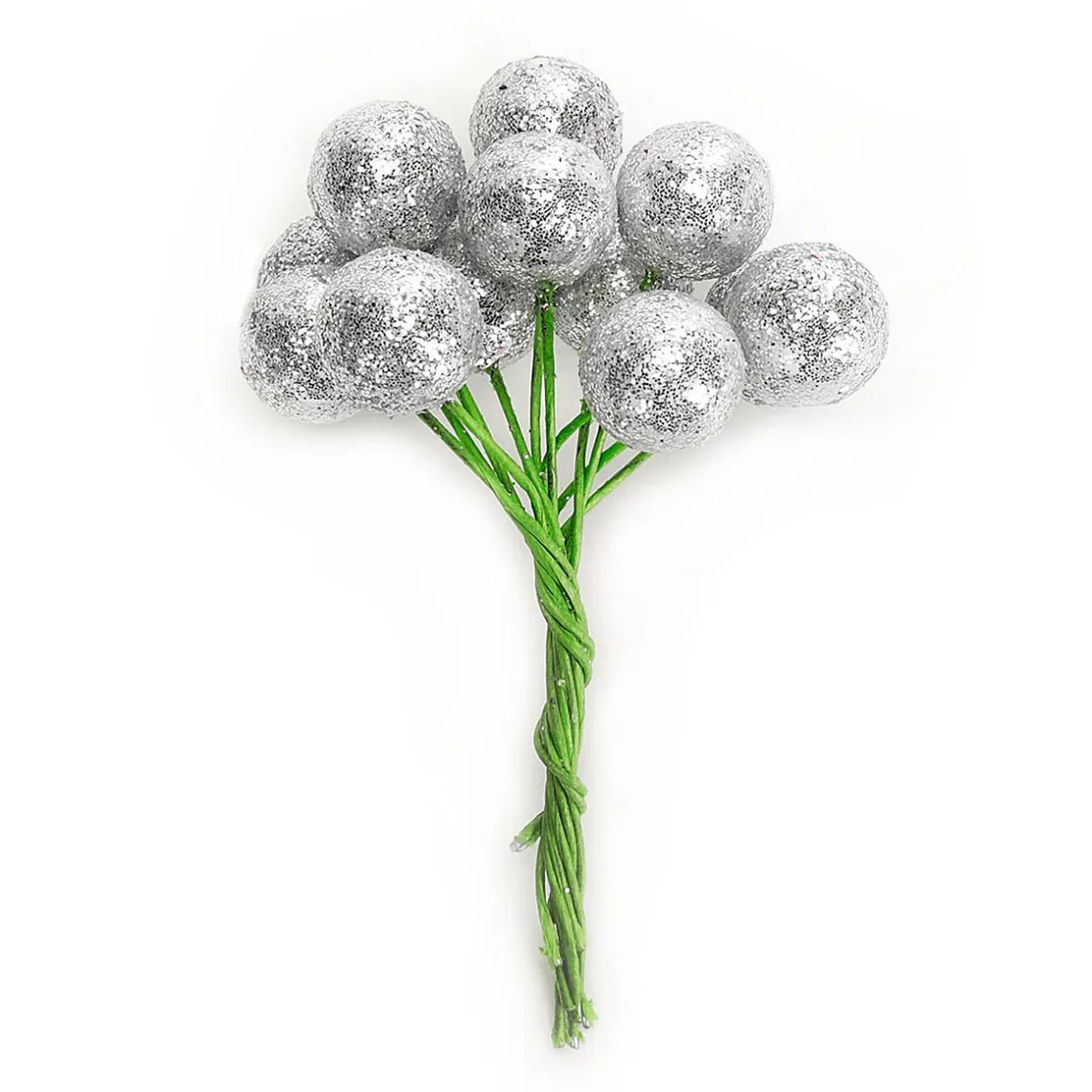 DecoWoerner Bolas De Navidad>Mini Bolas De Navidad De Purpurina En Alambre De
