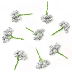 DecoWoerner Bolas De Navidad>Mini Bolas De Navidad De Purpurina En Alambre De
