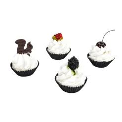 DecoWoerner Pan Y Pastel>Mini Cupcakes Blancos Y s Food Dummies 4 Piezas