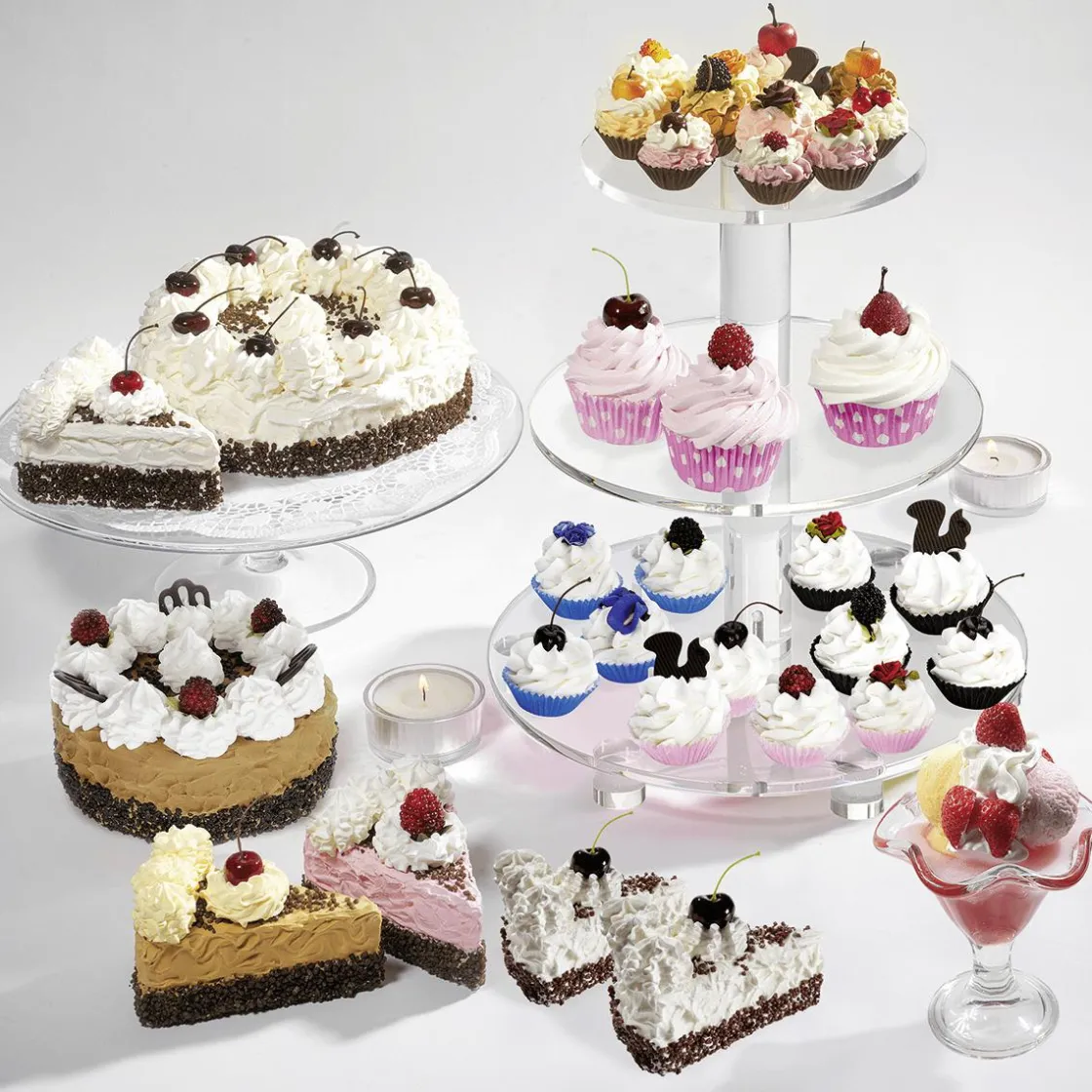 DecoWoerner Pan Y Pastel>Mini Cupcakes Blancos Y s Food Dummies 4 Piezas