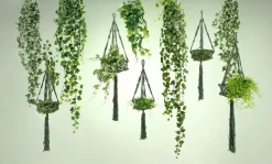 DecoWoerner Decoración De Primavera|Ramas Y Ramitas>Mini Rama De Hiedra De 58cm De Largo Pack De 2 s