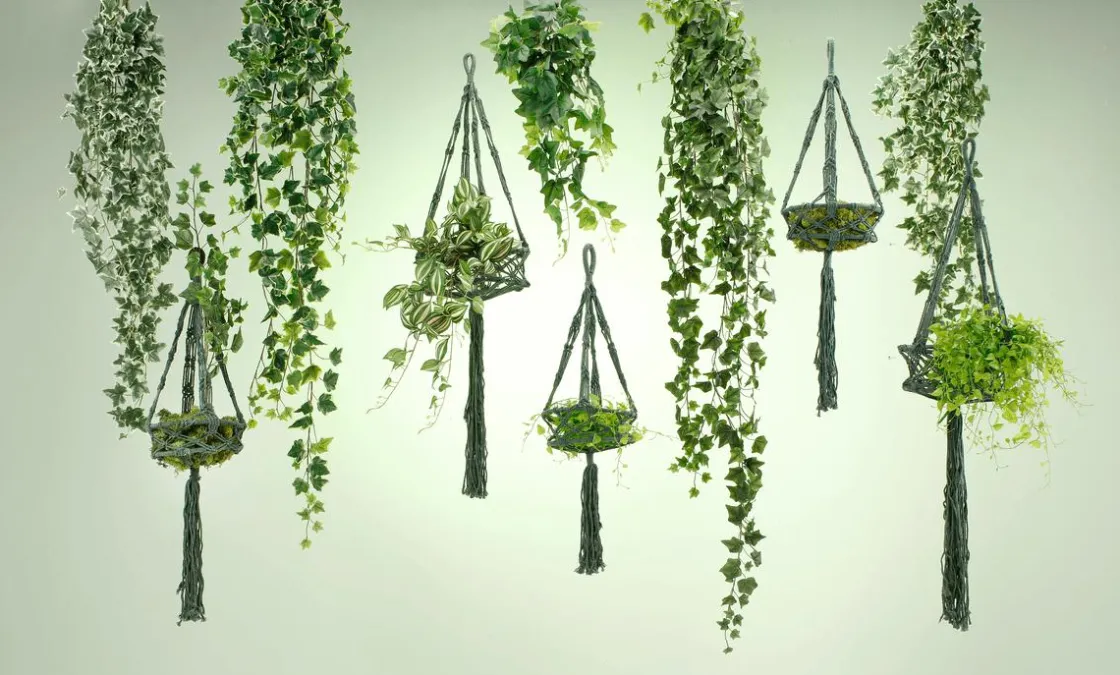 DecoWoerner Decoración De Primavera|Ramas Y Ramitas>Mini Rama De Hiedra De 58cm De Largo Pack De 2 s