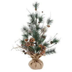 DecoWoerner Árboles De Mesa Y Ramas De Abeto>Mini Árbol De Pino Deco Con Escarcha 64x42x41 Cm