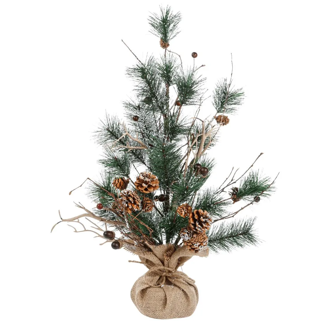 DecoWoerner Árboles De Mesa Y Ramas De Abeto>Mini Árbol De Pino Deco Con Escarcha 64x42x41 Cm