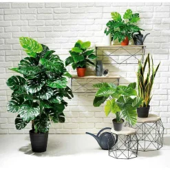 DecoWoerner Plantas Verdes|Plantas De Interior>Monstera Artificial 120 Cm
